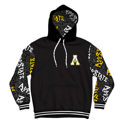 Appalachian State University Wildstyle Black Pullover Hoodie