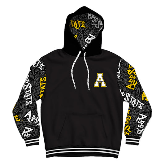 Appalachian State University Wildstyle Black Pullover Hoodie