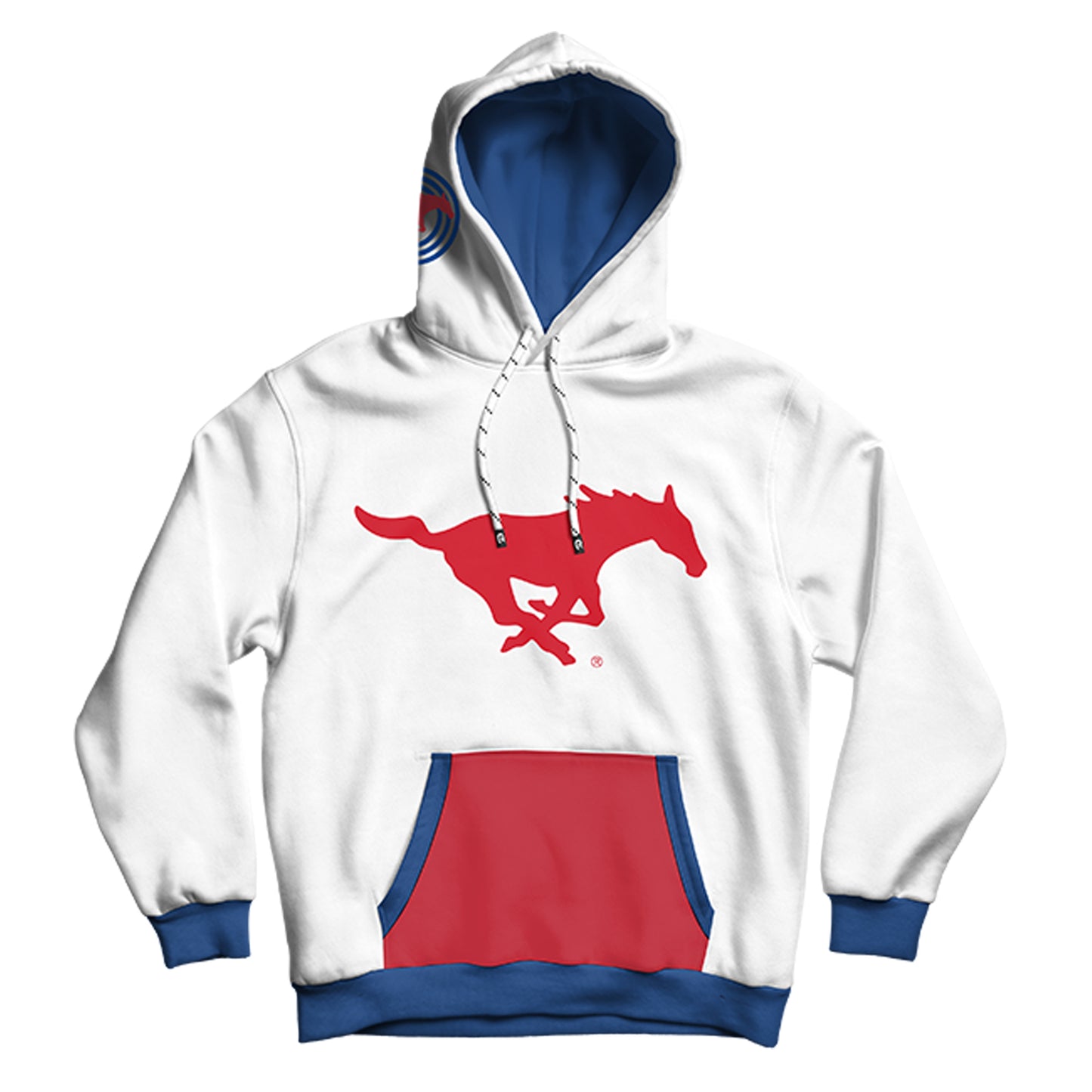 SMU Tailgate White Hoodie