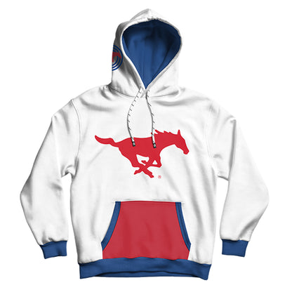 SMU Tailgate White Hoodie