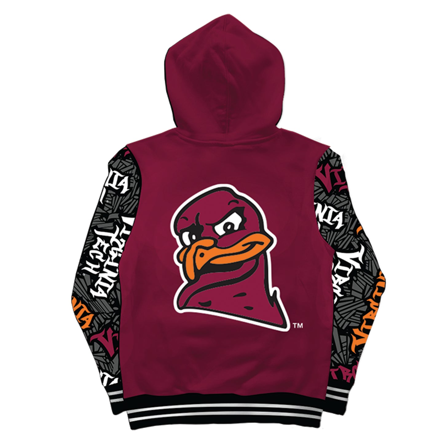 Virginia Tech University Wildstyle Maroon Pullover Hoodie