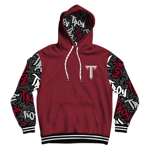 Troy University Wildstyle Maroon Pullover Hoodie