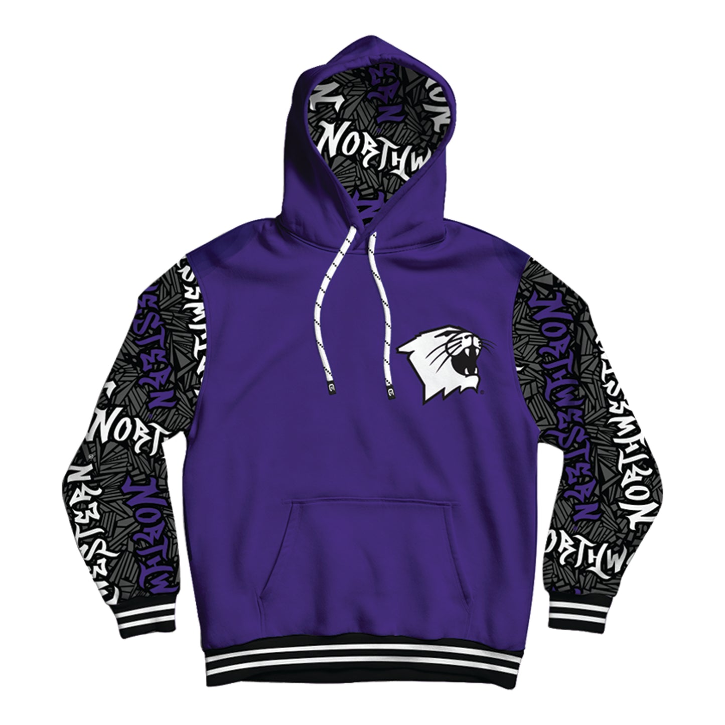 Northwestern University Wildstyle Purple Pullover Hoodie