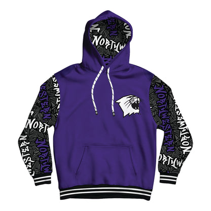 Northwestern University Wildstyle Purple Pullover Hoodie