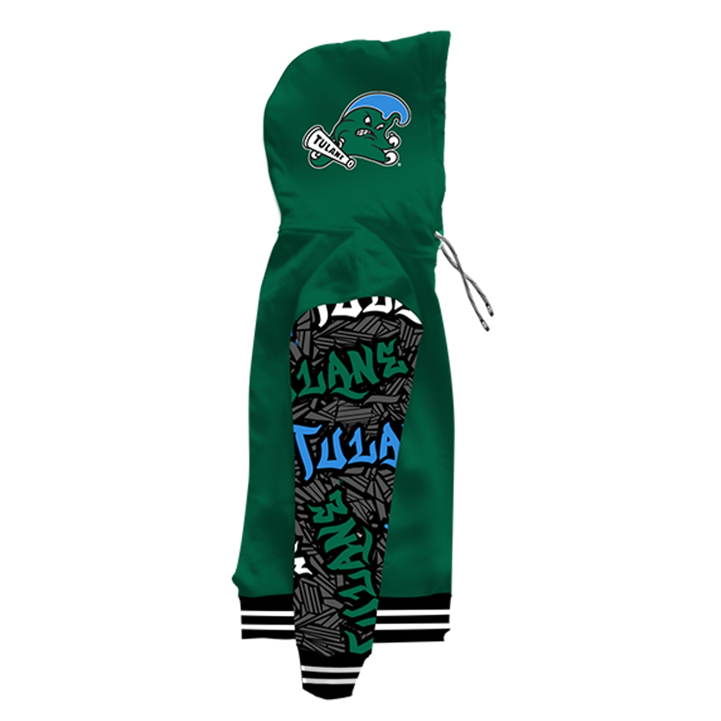 Tulane University Wildstyle Green Pullover Hoodie