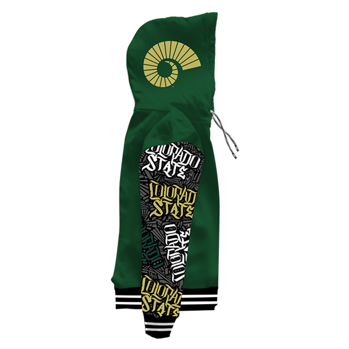 Colorado State University Wildstyle Green Pullover Hoodie