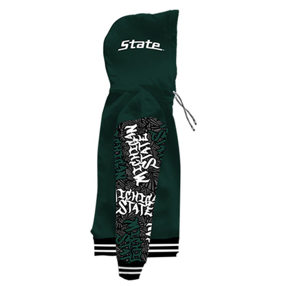 Michigan State University Wildstyle Green Pullover Hoodie