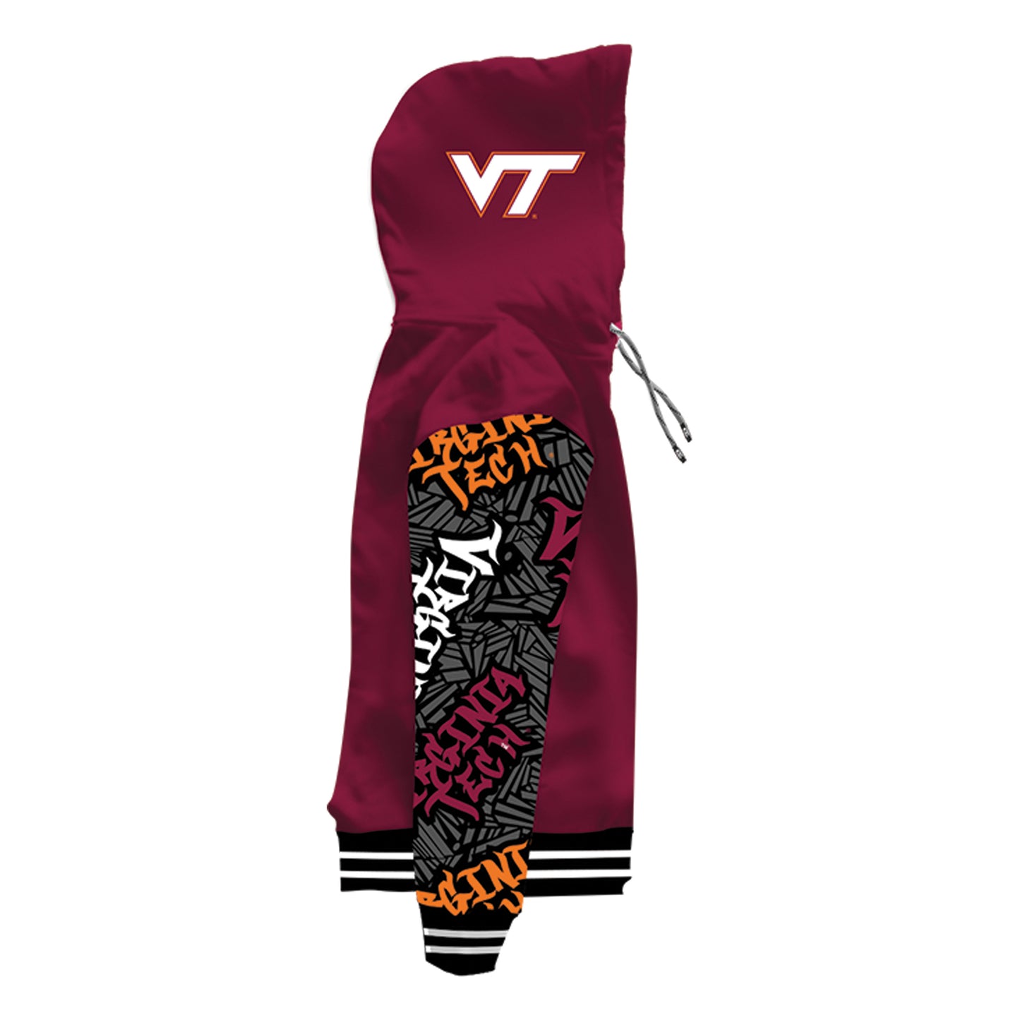 Virginia Tech University Wildstyle Maroon Pullover Hoodie