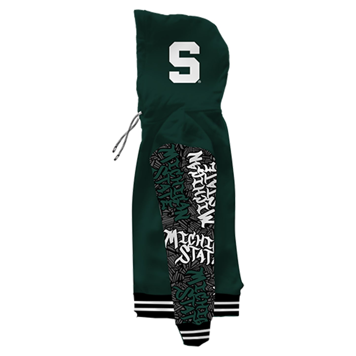 Michigan State University Wildstyle Green Pullover Hoodie