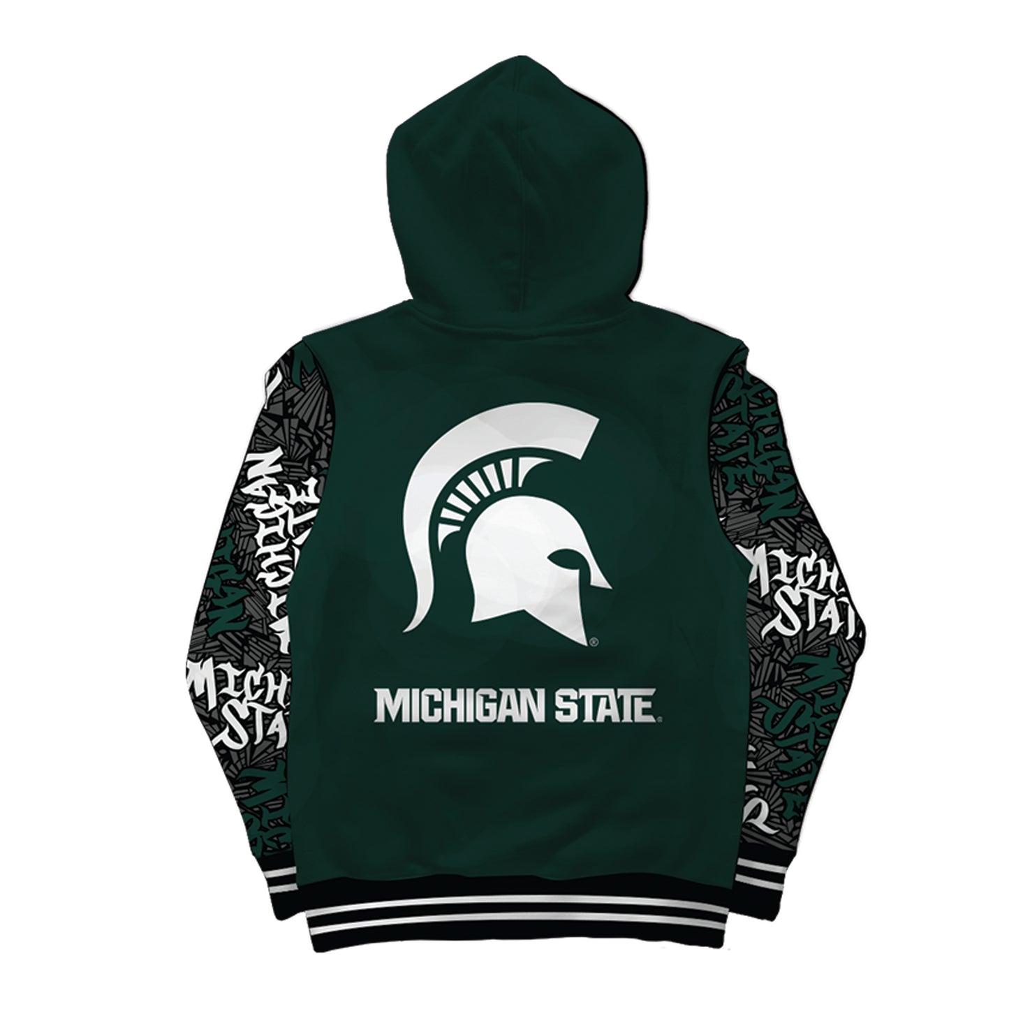 Michigan State University Wildstyle Green Pullover Hoodie