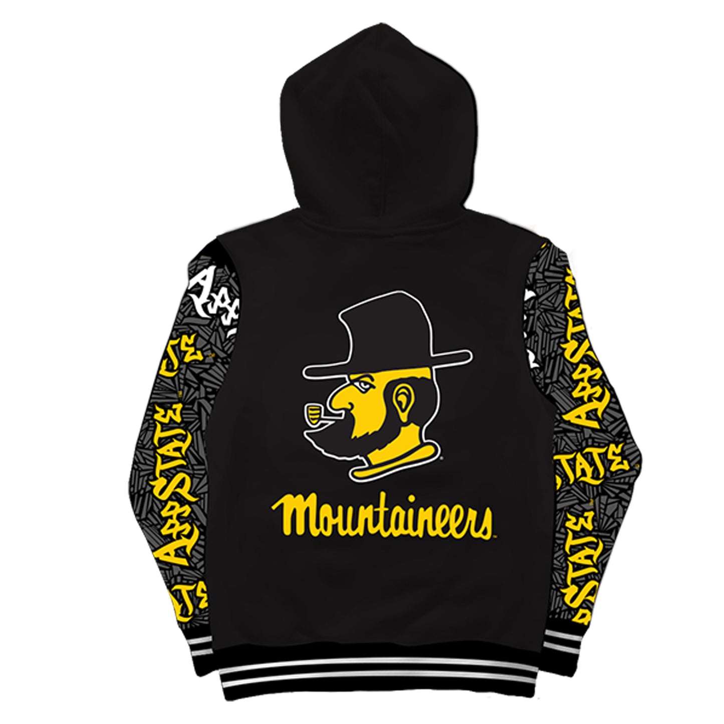 Appalachian State University Wildstyle Black Pullover Hoodie