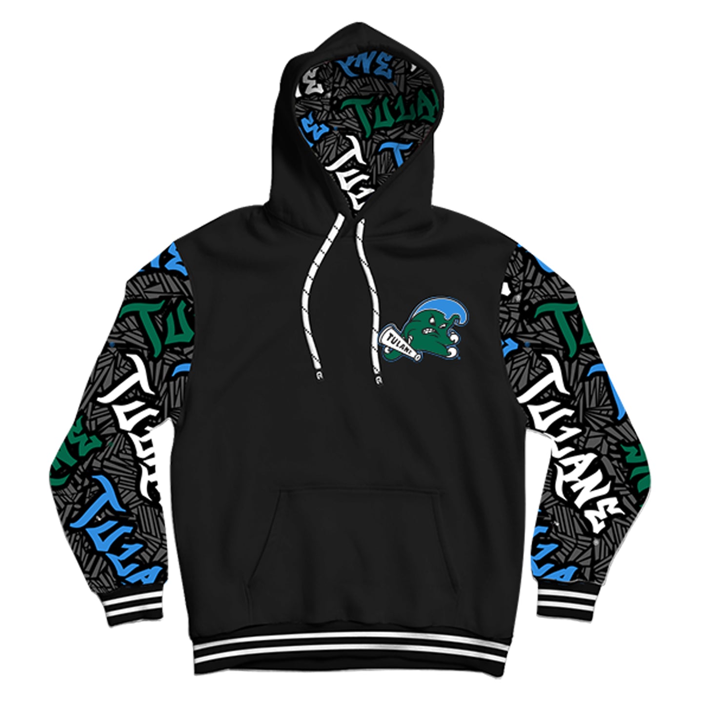 Tulane University Wildstyle Black Pullover Hoodie