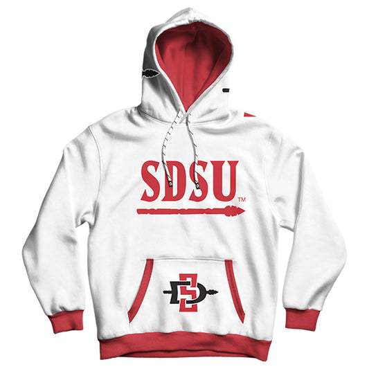 San Diego State University Rally White Pullover Hoodie