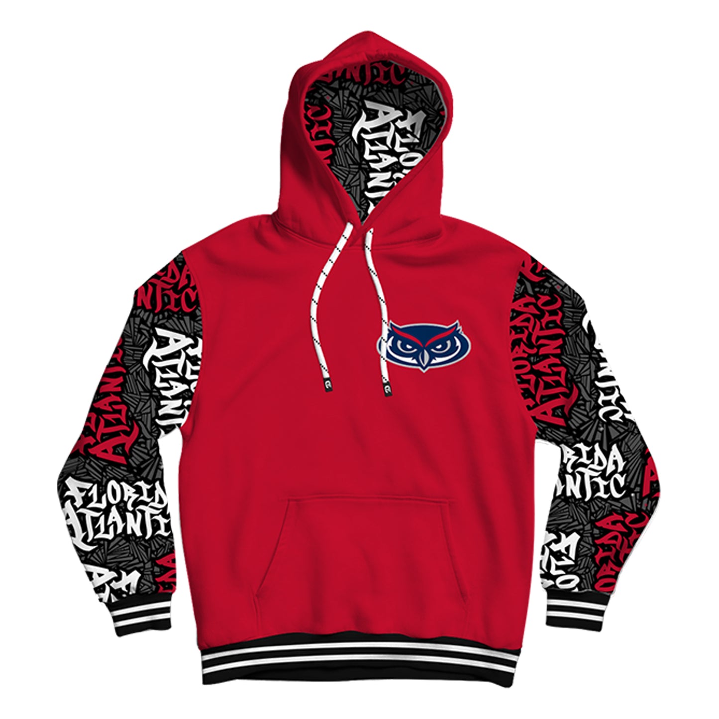 Florida Atlantic University Wildstyle Red Pullover Hoodie