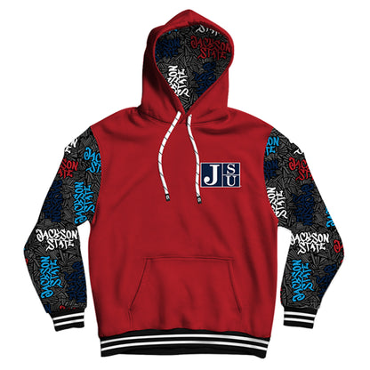 Jackson State University Wildstyle Red Pullover Hoodie