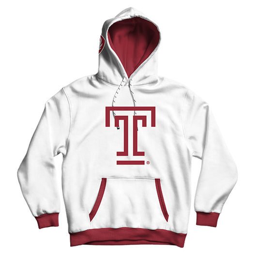 Temple University Classic White Pullover Hoodie