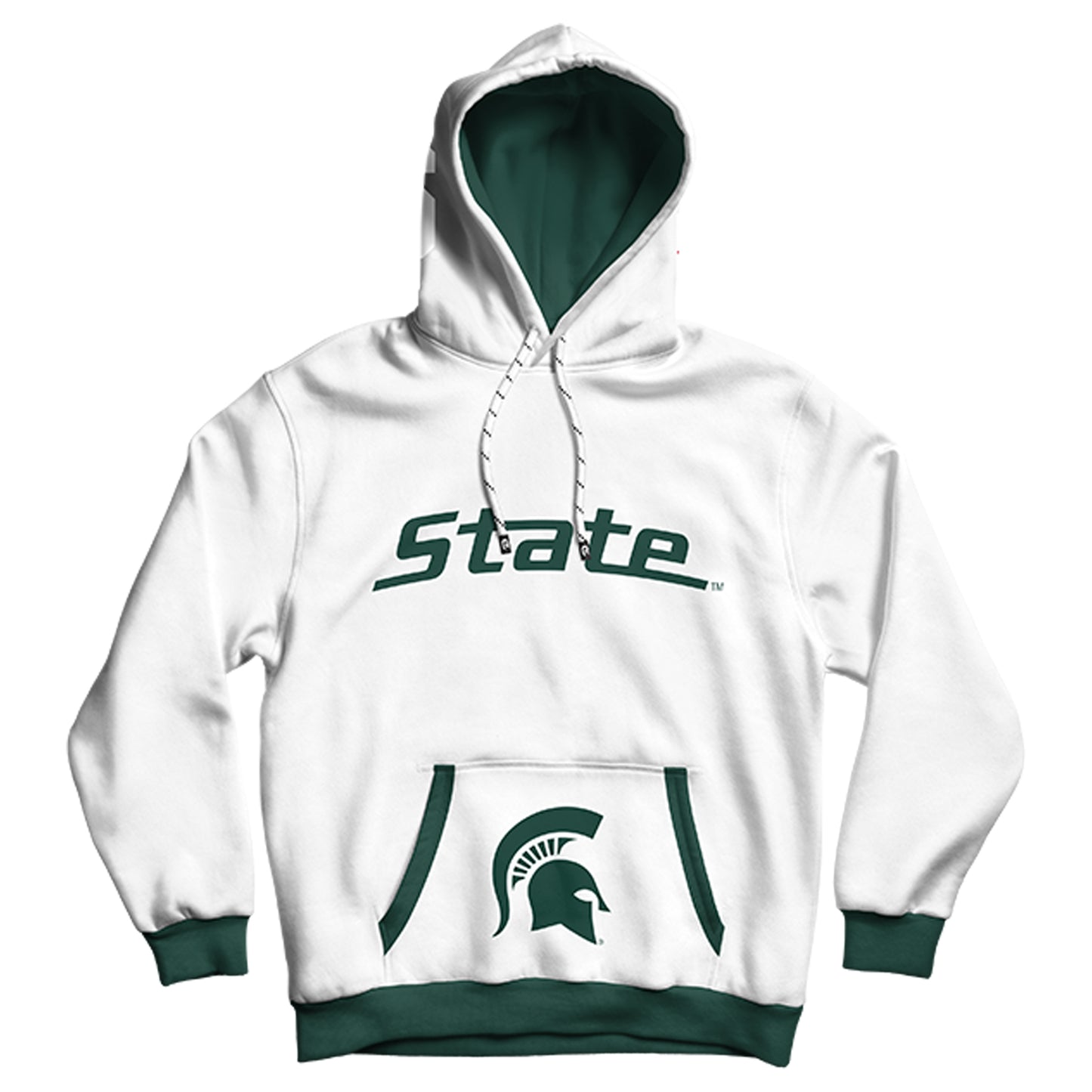 Michigan State University Rally White Pullover Hoodie