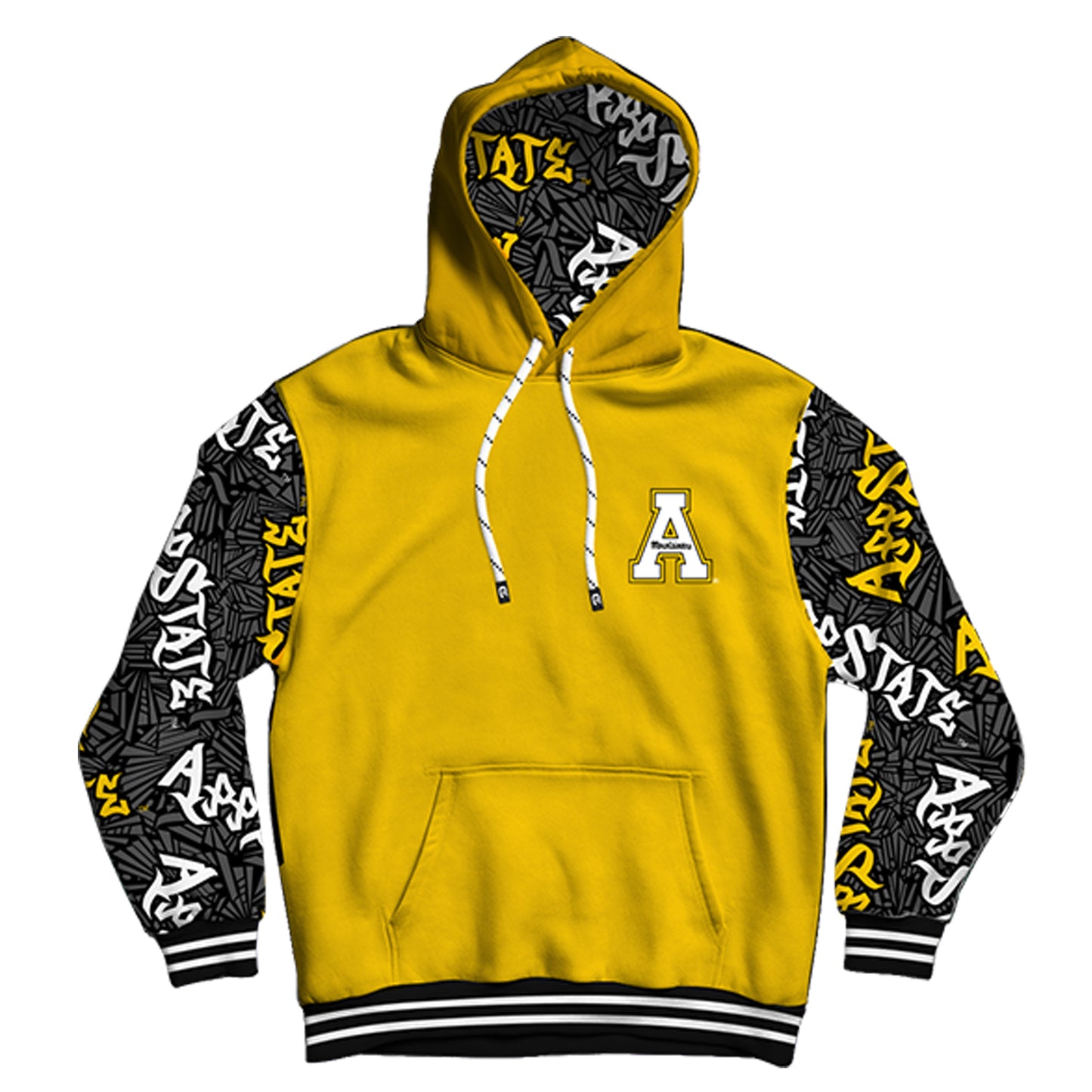 Appalachian State University Wildstyle Gold Pullover Hoodie