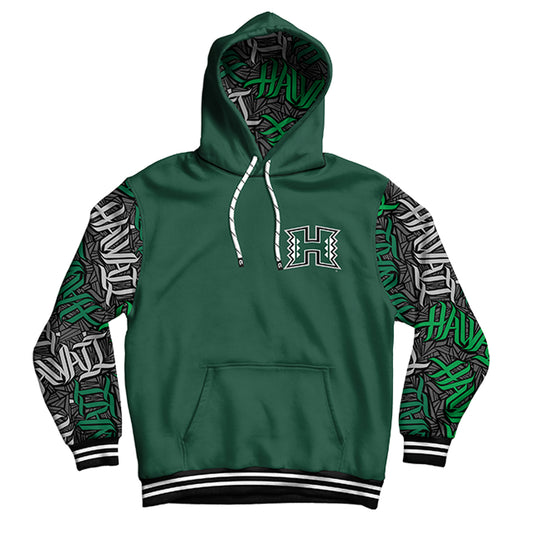 University of Hawaii Wildstyle Green Pullover Hoodie