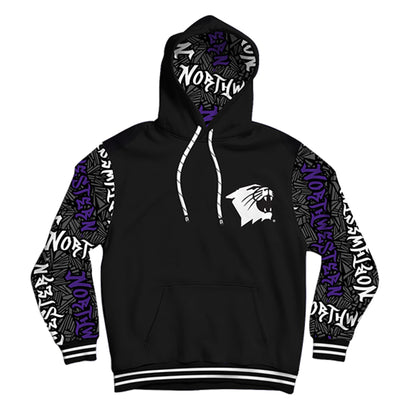 Northwestern University Wildstyle Black Pullover Hoodie