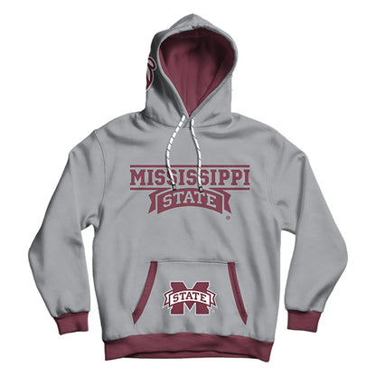 Mississippi State University Rally Grey Pullover Hoodie