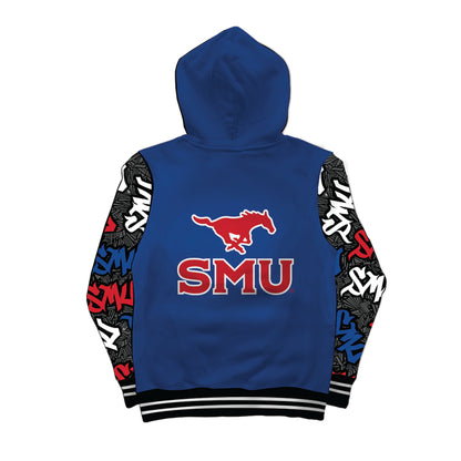 SMU Wildstyle Blue Pullover Hoodie