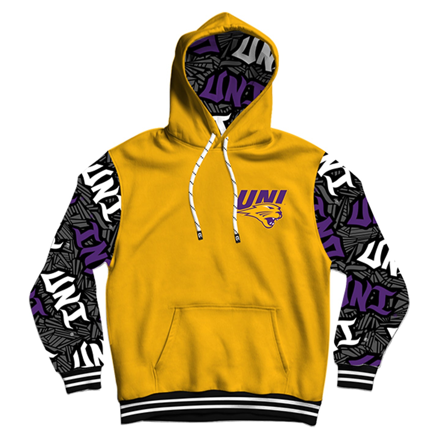 Northern Iowa University Wildstyle Gold Pullover Hoodie