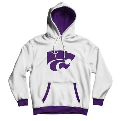 Kansas State University Classic White Pullover Hoodie