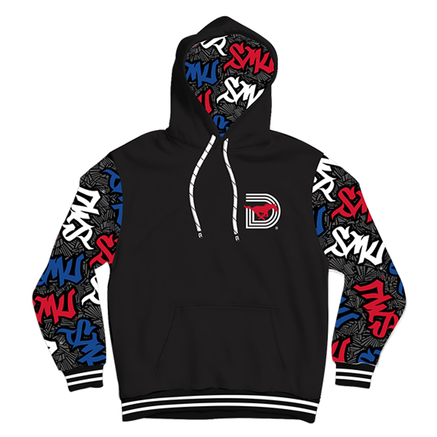 SMU Wildstyle Black Pullover Hoodie