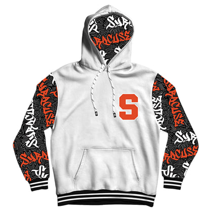 Syracuse University Wildstyle White Pullover Hoodie