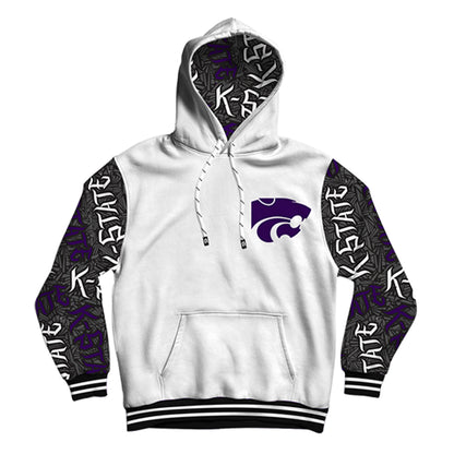 Kansas State University Wildstyle White Pullover Hoodie