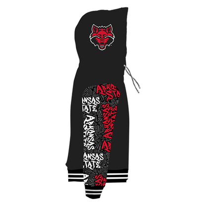 Arkansas State University Wildstyle Black Pullover Hoodie