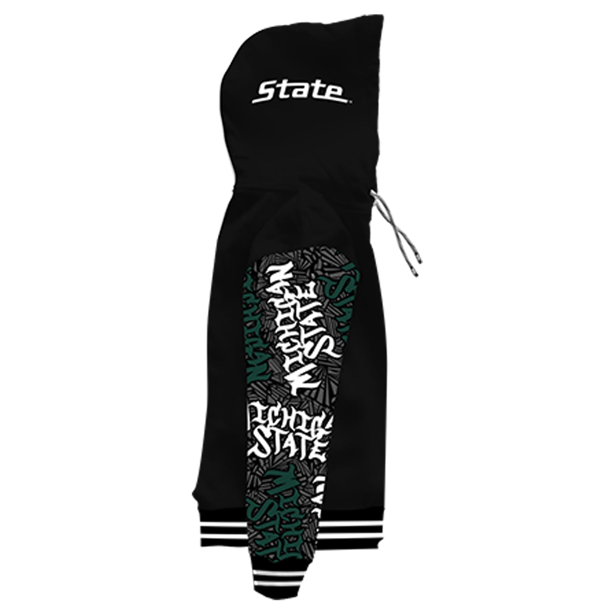 Michigan State University Wildstyle Black Pullover Hoodie