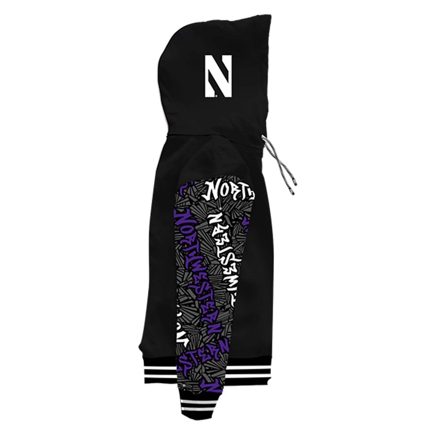 Northwestern University Wildstyle Black Pullover Hoodie