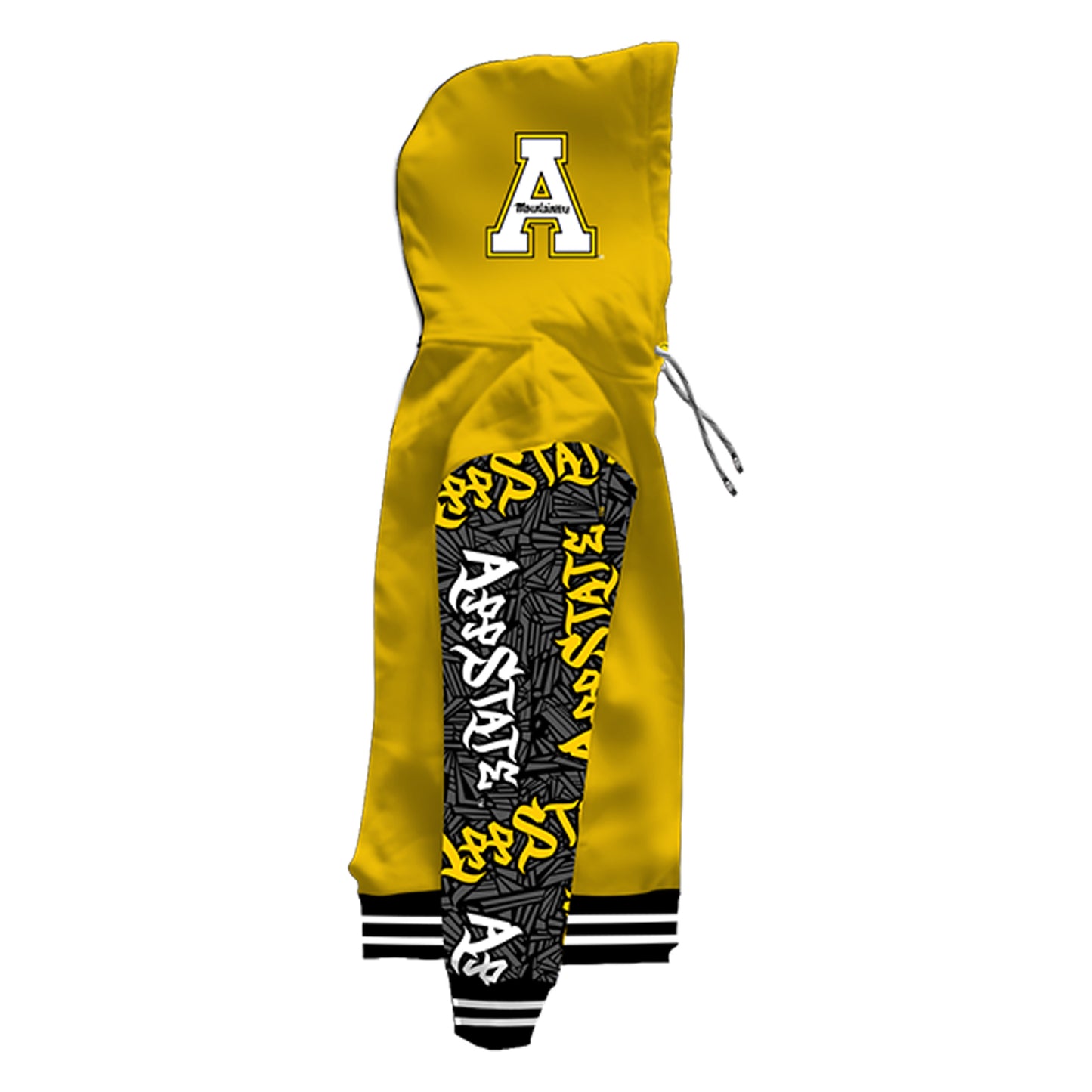 Appalachian State University Wildstyle Gold Pullover Hoodie