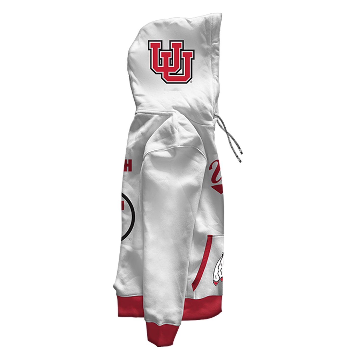 University of Utah Rally White Pullover Hoodie