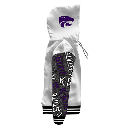 Kansas State University Wildstyle White Pullover Hoodie