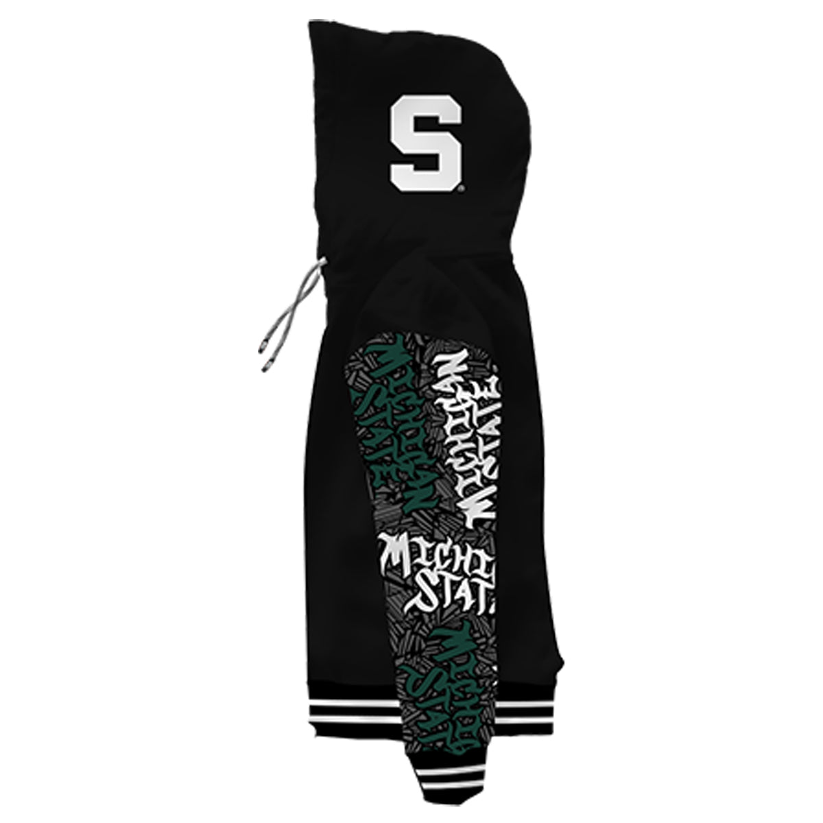 Michigan State University Wildstyle Black Pullover Hoodie