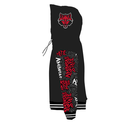 Arkansas State University Wildstyle Black Pullover Hoodie