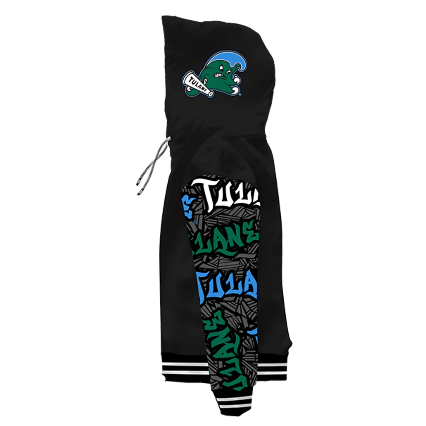 Tulane University Wildstyle Black Pullover Hoodie