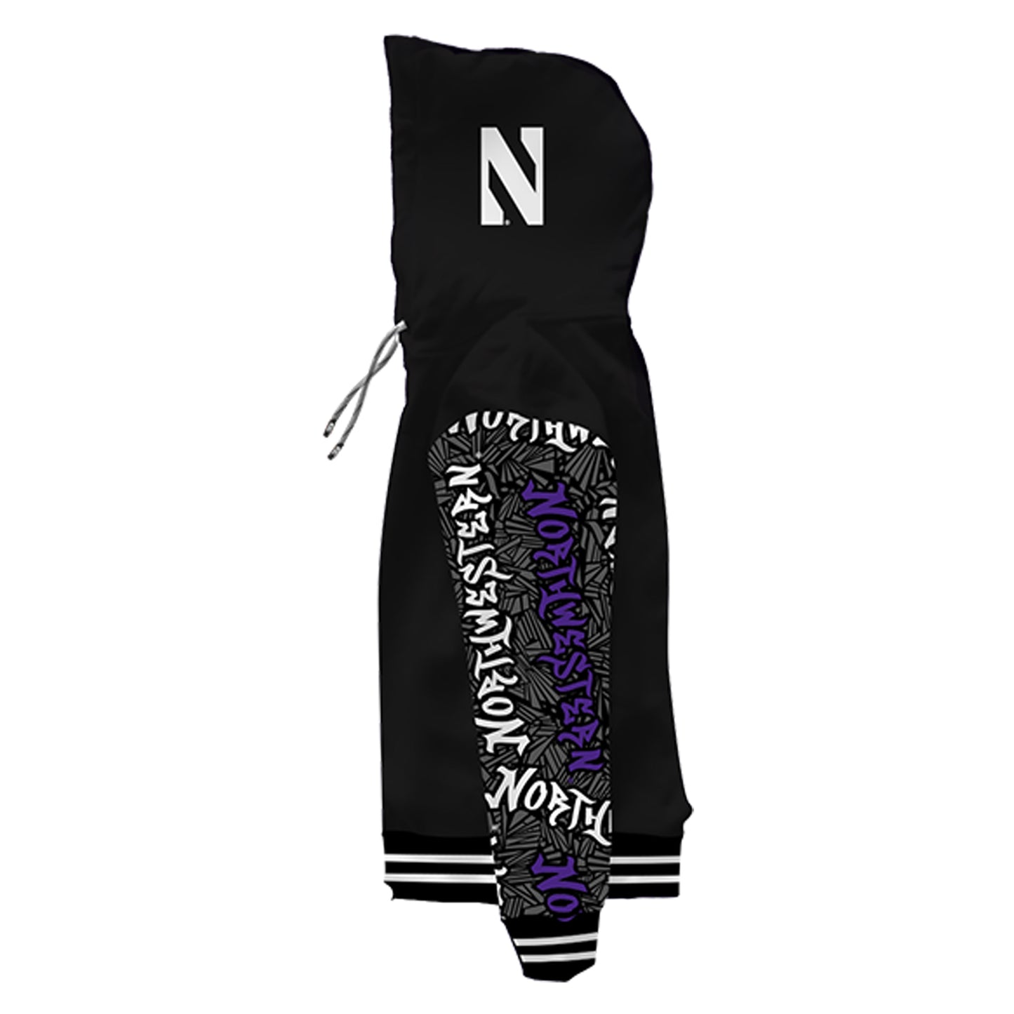 Northwestern University Wildstyle Black Pullover Hoodie