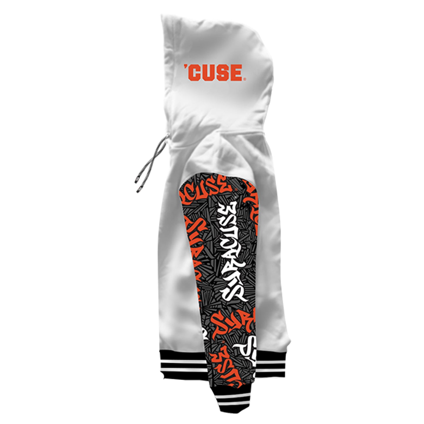 Syracuse University Wildstyle White Pullover Hoodie