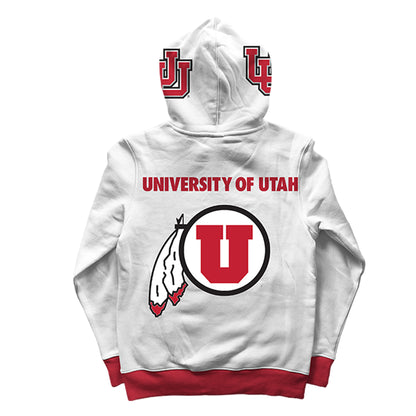 University of Utah Rally White Pullover Hoodie