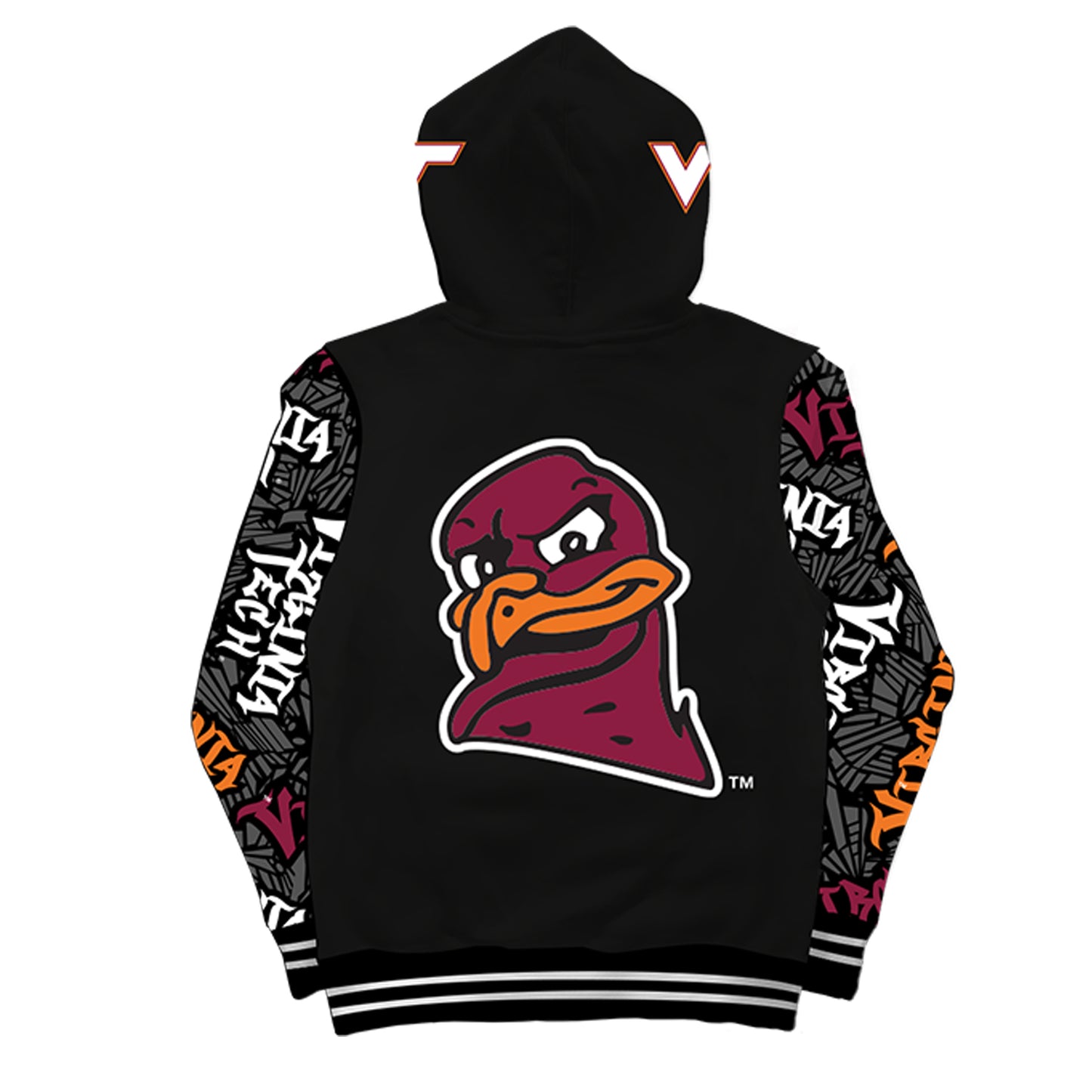 Virginia Tech University Wildstyle Black Pullover Hoodie