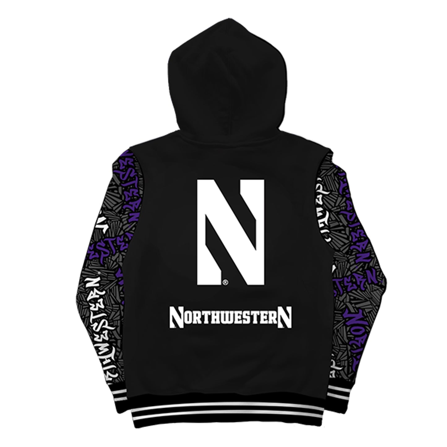 Northwestern University Wildstyle Black Pullover Hoodie