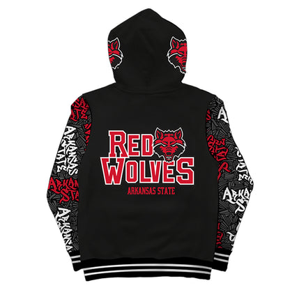 Arkansas State University Wildstyle Black Pullover Hoodie