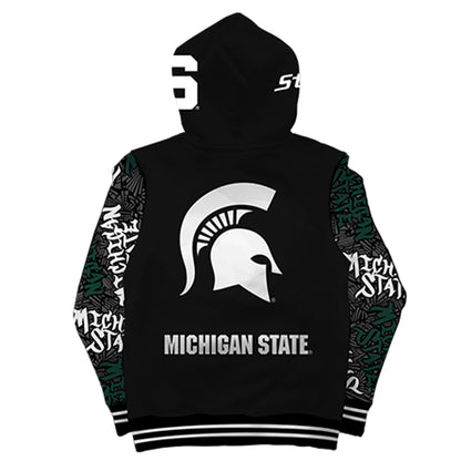 Michigan State University Wildstyle Black Pullover Hoodie