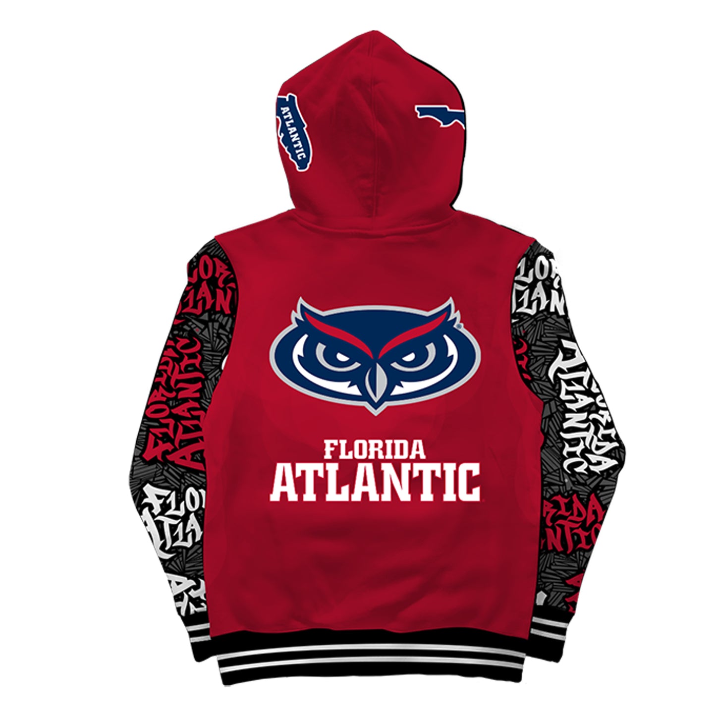 Florida Atlantic University Wildstyle Red Pullover Hoodie