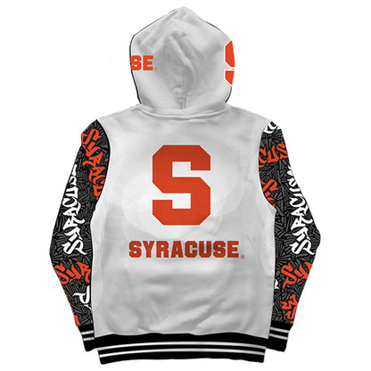 Syracuse University Wildstyle White Pullover Hoodie