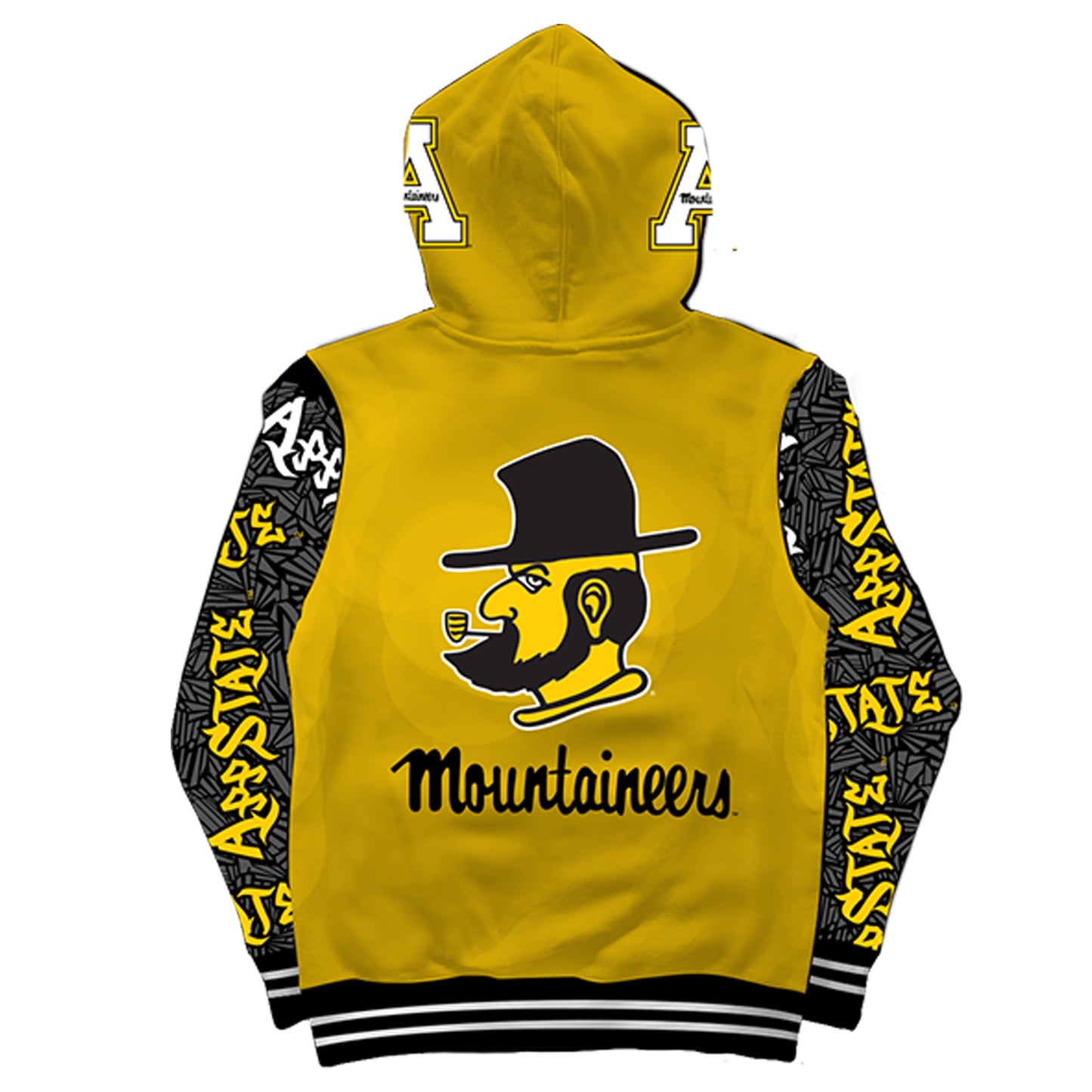 Appalachian State University Wildstyle Gold Pullover Hoodie